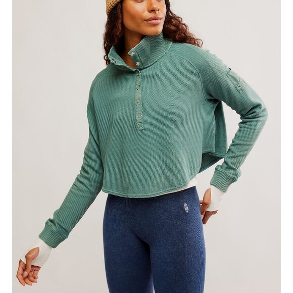 🆕 FP MOVEMENT So Fly Henley Layer / Midnight Jade - Picture 1 of 9